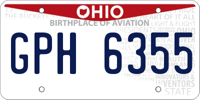 OH license plate GPH6355
