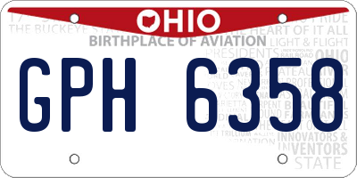 OH license plate GPH6358