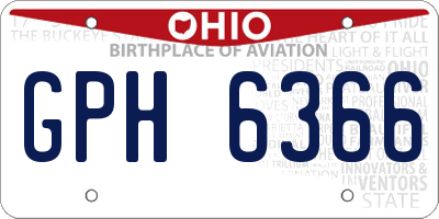 OH license plate GPH6366