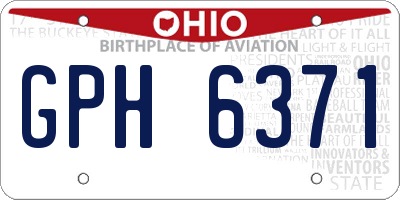 OH license plate GPH6371