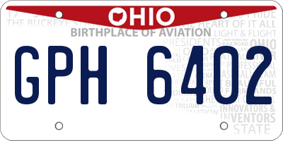 OH license plate GPH6402