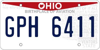OH license plate GPH6411