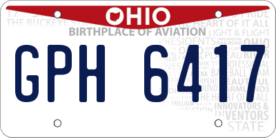 OH license plate GPH6417