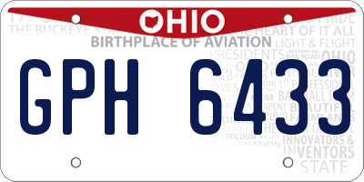 OH license plate GPH6433