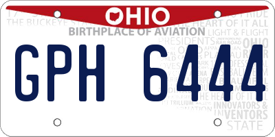 OH license plate GPH6444