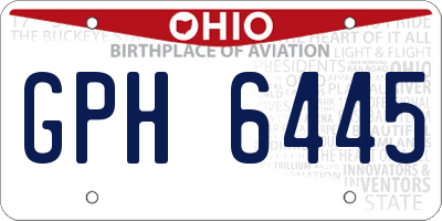 OH license plate GPH6445