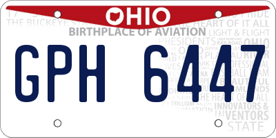 OH license plate GPH6447