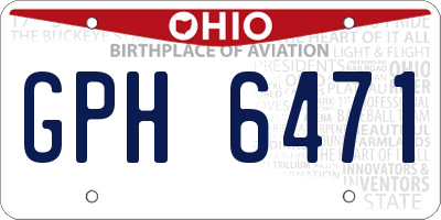 OH license plate GPH6471