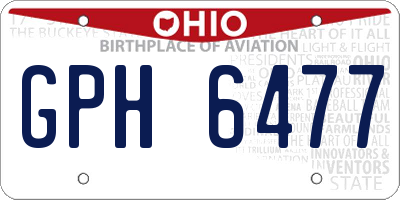 OH license plate GPH6477