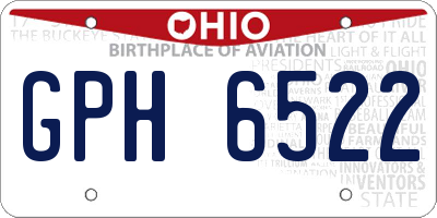 OH license plate GPH6522
