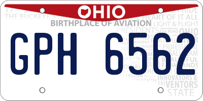 OH license plate GPH6562