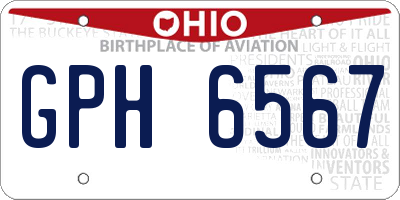 OH license plate GPH6567