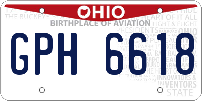 OH license plate GPH6618
