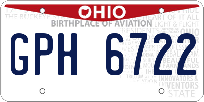 OH license plate GPH6722