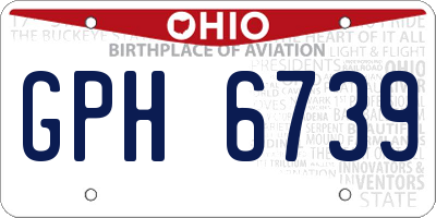 OH license plate GPH6739
