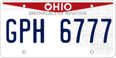 OH license plate GPH6777