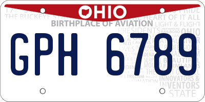 OH license plate GPH6789