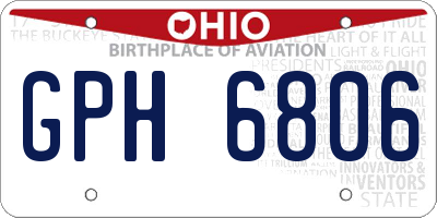 OH license plate GPH6806