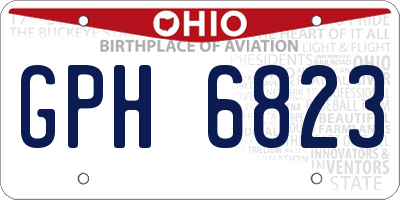 OH license plate GPH6823