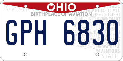 OH license plate GPH6830