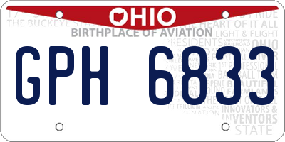 OH license plate GPH6833