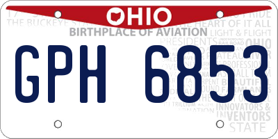 OH license plate GPH6853