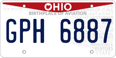 OH license plate GPH6887