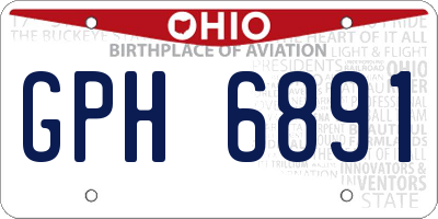 OH license plate GPH6891