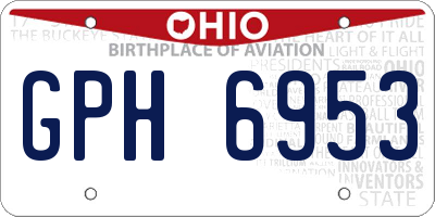 OH license plate GPH6953