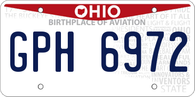 OH license plate GPH6972