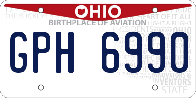 OH license plate GPH6990