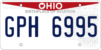 OH license plate GPH6995