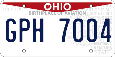 OH license plate GPH7004