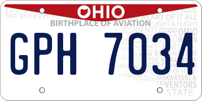 OH license plate GPH7034