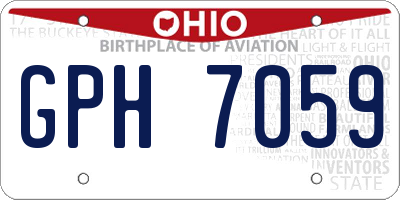 OH license plate GPH7059