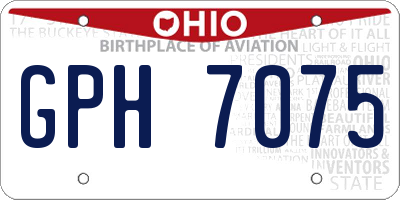 OH license plate GPH7075