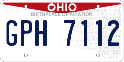 OH license plate GPH7112
