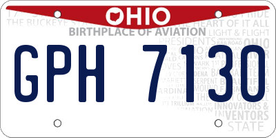 OH license plate GPH7130