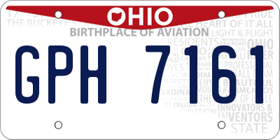 OH license plate GPH7161