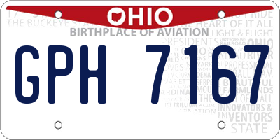 OH license plate GPH7167