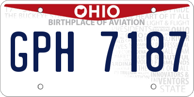 OH license plate GPH7187