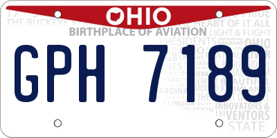 OH license plate GPH7189