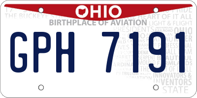 OH license plate GPH7191