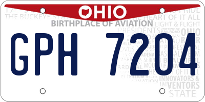 OH license plate GPH7204