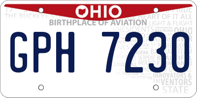 OH license plate GPH7230