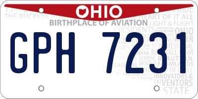 OH license plate GPH7231