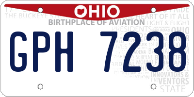 OH license plate GPH7238