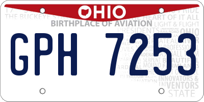 OH license plate GPH7253