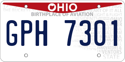 OH license plate GPH7301