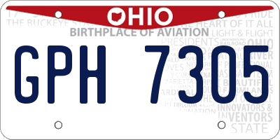 OH license plate GPH7305